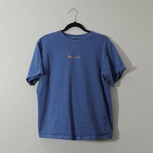 Alma de Ace Blue Cobalt Embroidered Shirt (L)